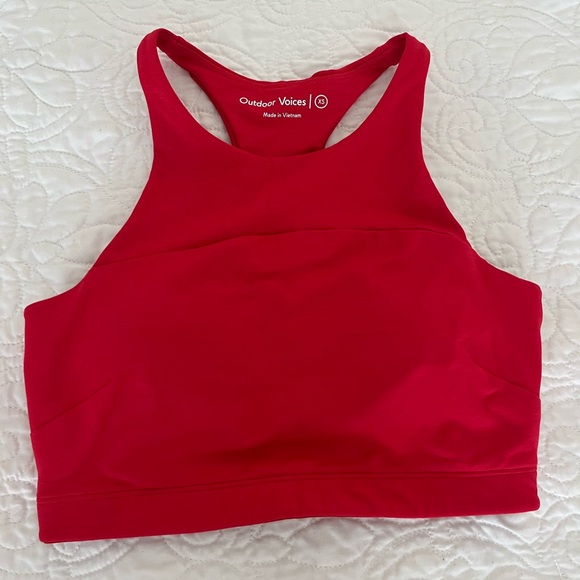 Outdoor Voices Vibrant Red Sports Bra - Picture 1 of 2